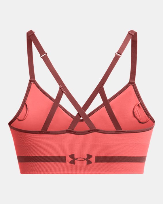 Women's UA Seamless Low Long Sports Bra, Pink, pdpMainDesktop image number 8